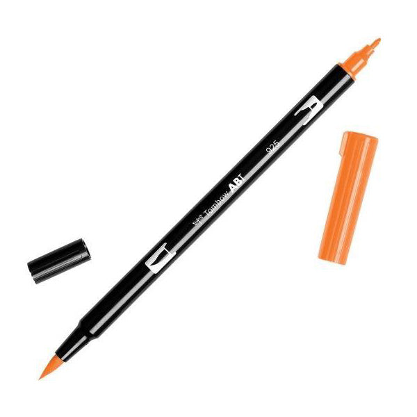 Tombow ABT Dual Brush Pen - Red Colour Range 2 (873 - 925) - 925 Scarlet - Brush Pens - Bunbougu