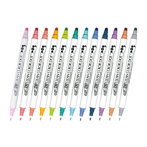 Kuretake Zig Clean Colour Dot Double-Sided Marker - - Markers - Bunbougu